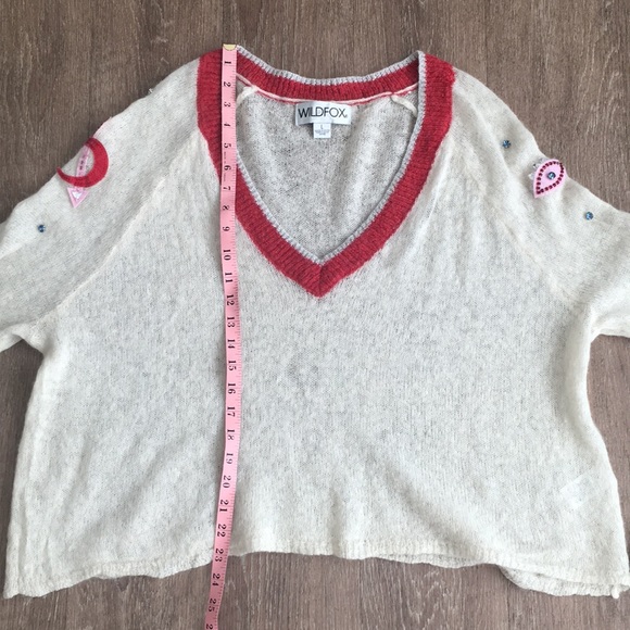 Wildfox Power Icons Quincy Sweater - in Vintage Lace - Picture 7 of 16